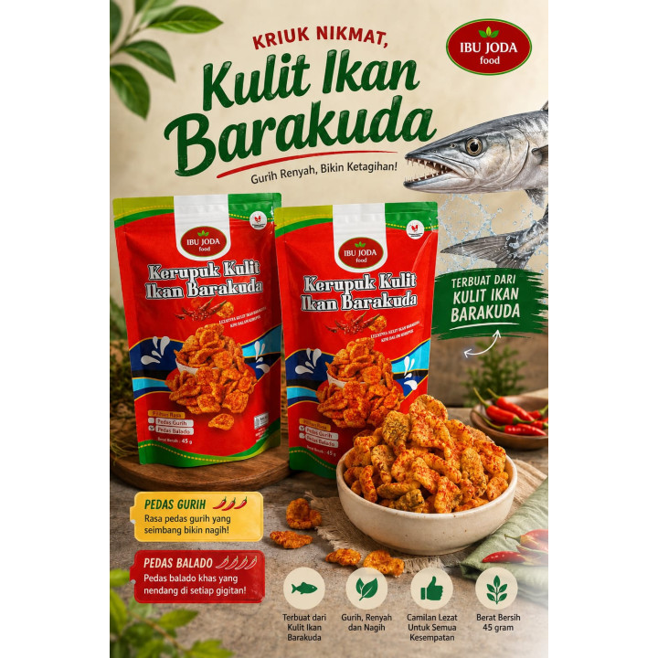 kerupuk Kulit Ikan Pedas Balado