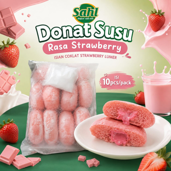 Donat Susu Rasa Strawberry