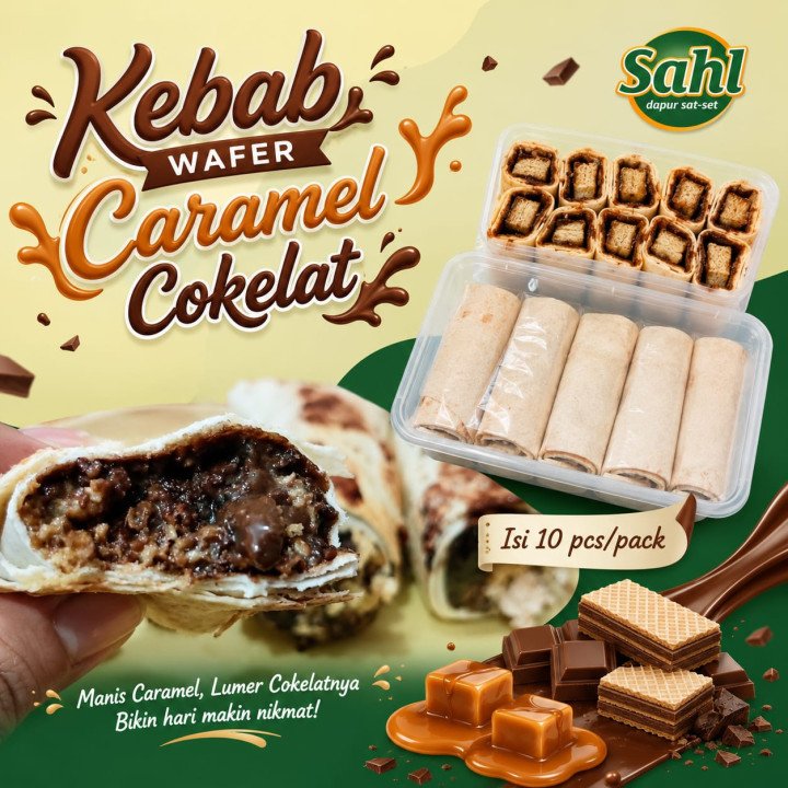 Kebab Wafer Caramel Coklat